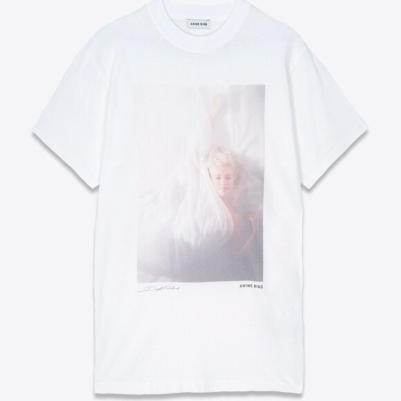 Anine Bing Lili Crewneck Marilyn Monroe Print Tee - Size Medium - Picture 1 of 10